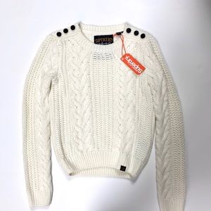 NWT Superdry Jenna Cable Jumper Sweater